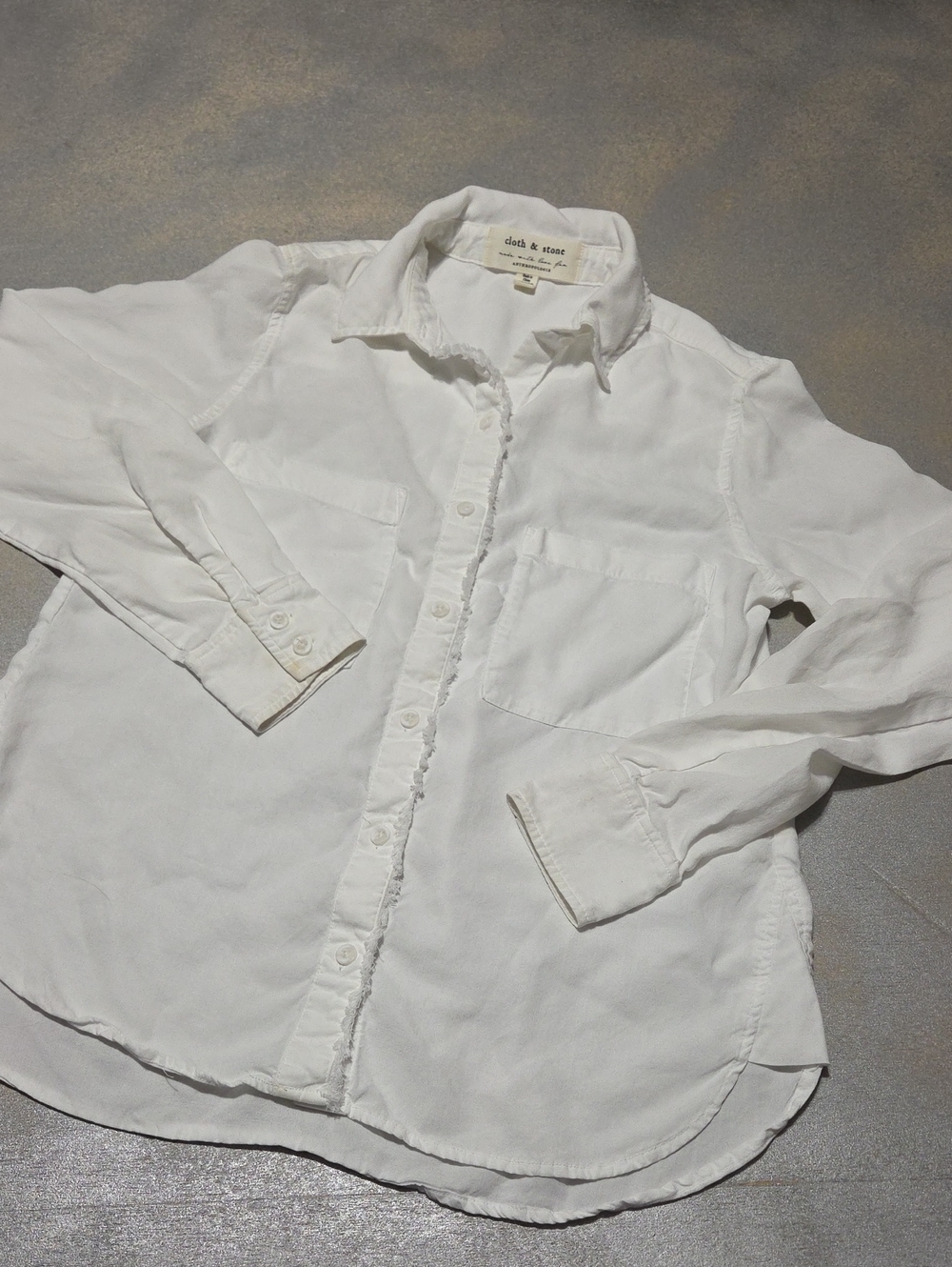 cloth & stone White Lightweight Button-Front Shirt